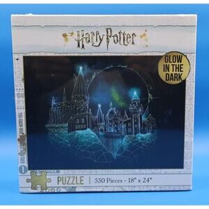 Harry Potter Glow In The Dark Hogwarts 18 x 24 Jigsaw Puzzle 550 Piece Brand New